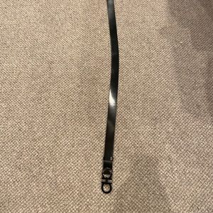 Ferragamo black patent leather belt. 105cm